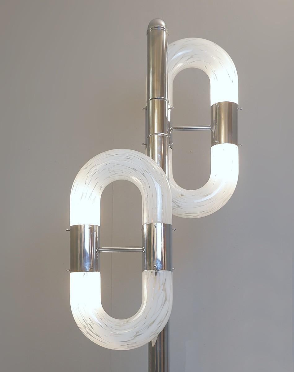 Italian Aldo Nason Murano Glass Floor Lamp, 1970s