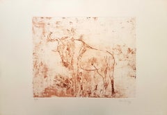 Vintage Buffalo - Etching by Aldo Pagliacci - 1971