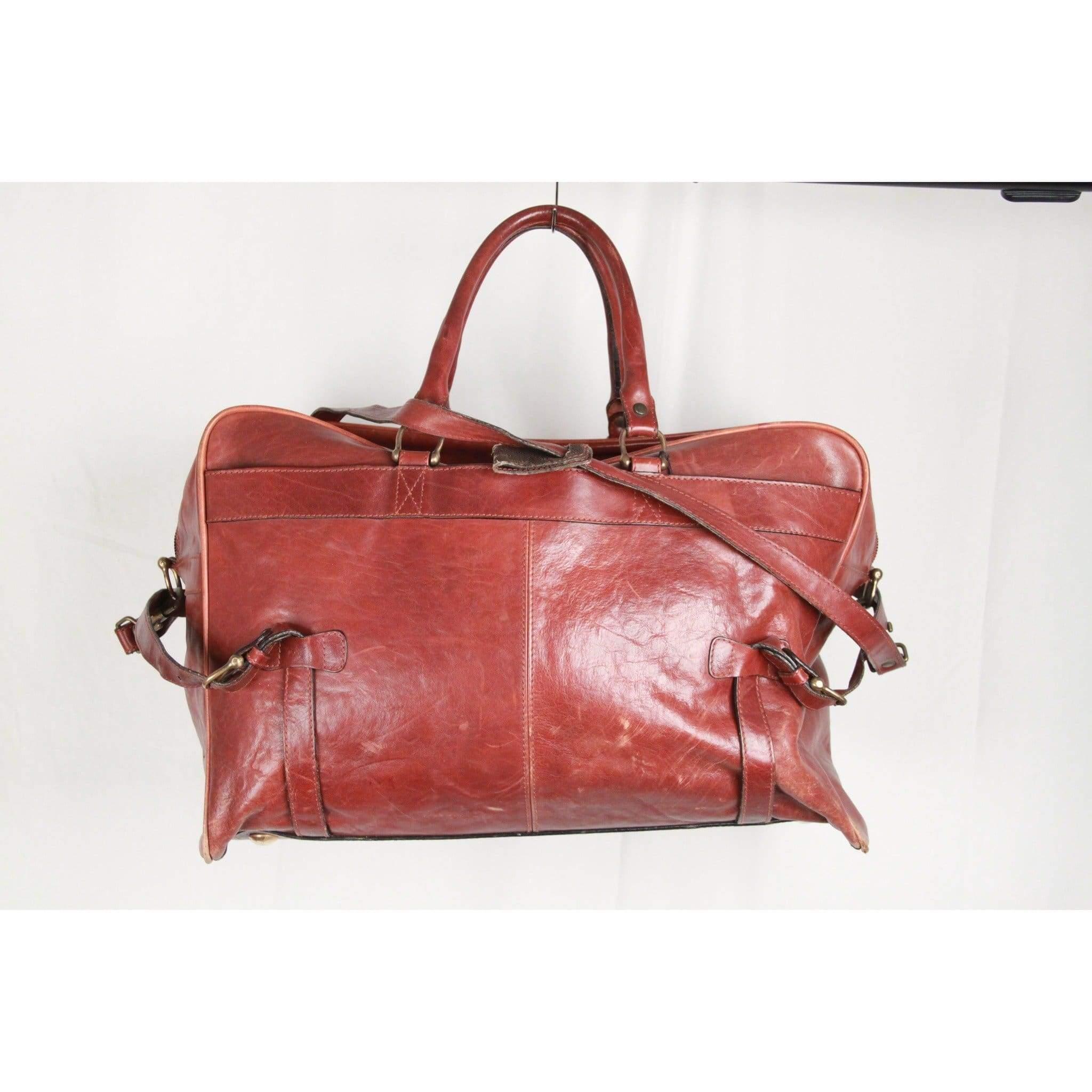 ALDO RAFFA Brown Leather DUFFLE TRAVEL BAG Carry On at 1stDibs | aldo travel  bag, aldo leather duffle bag, aldo purses sale