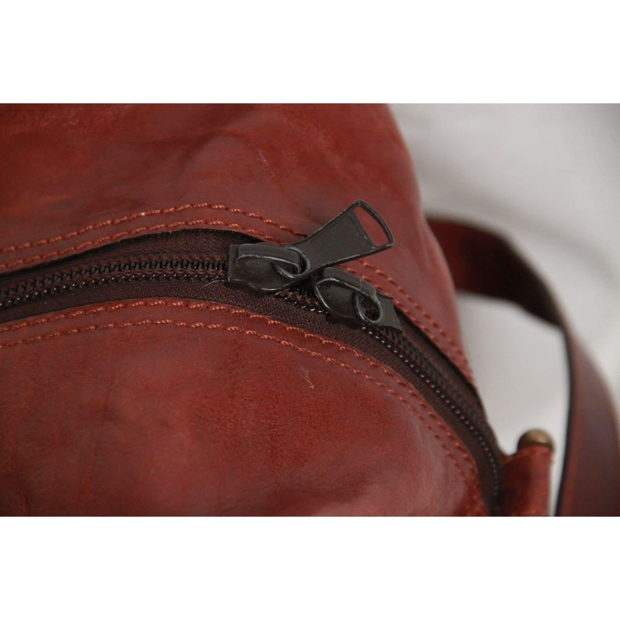 Women's ALDO RAFFA Brown Leather DUFFLE TRAVEL BAG Carry On