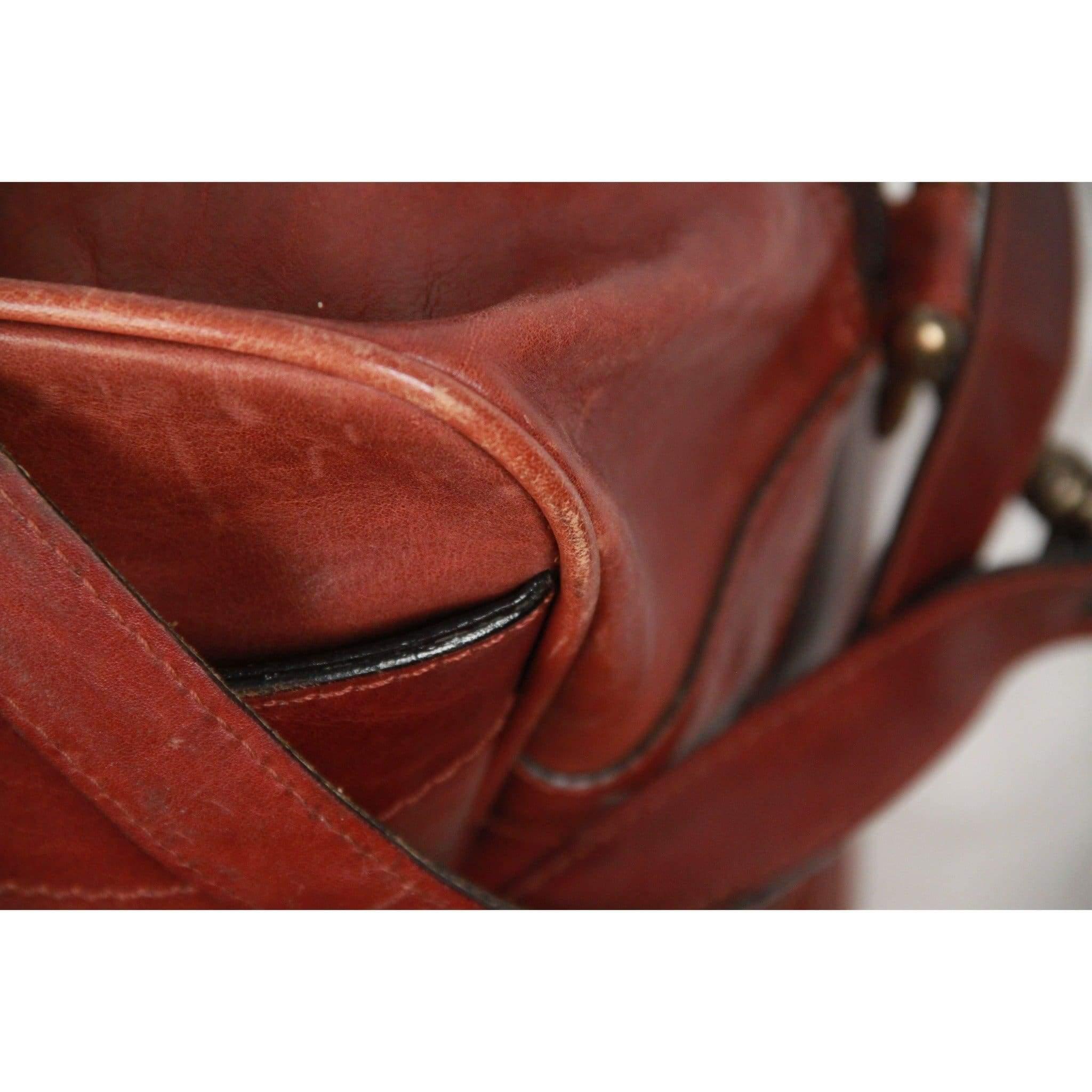ALDO RAFFA Brown Leather DUFFLE TRAVEL BAG Carry On 1