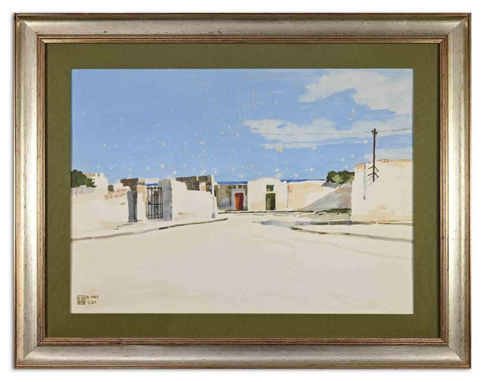 Aldo Riso - Urban Landscape with Sheeps - Screenprint by Aldo Riso ...