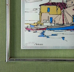 Little Port - Screenprint by Aldo Riso - 1970s