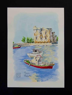 Presso Rapallo - Lithograph by Aldo Riso - 2003