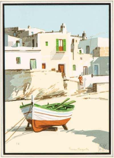 Aldo Riso - Tower At Tricase - XX century - Aldo Riso - Mixed Media ...