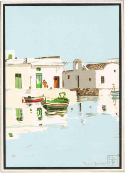 Aldo Riso - Tower At Tricase - XX century - Aldo Riso - Mixed Media ...