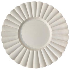 Aldo Rontini, White Ceramic Tray, 2000