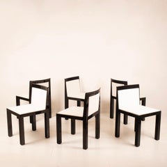 Aldo Rossi & Luca Meda Set of 6 "Teatro" Dining Chairs for Molteni
