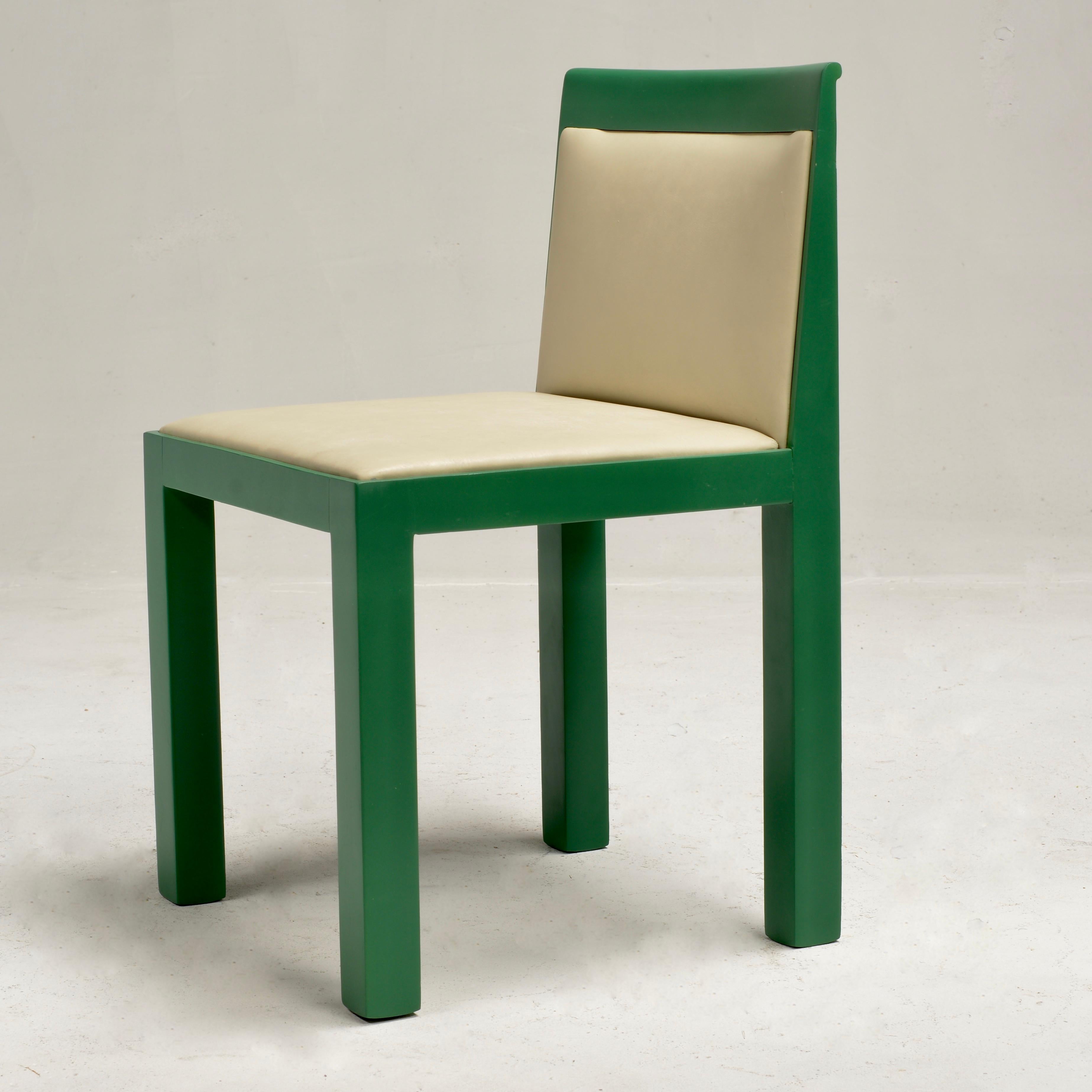 Post-Modern Aldo Rossi 'Teatro' Chairs for Molteni in Green For Sale