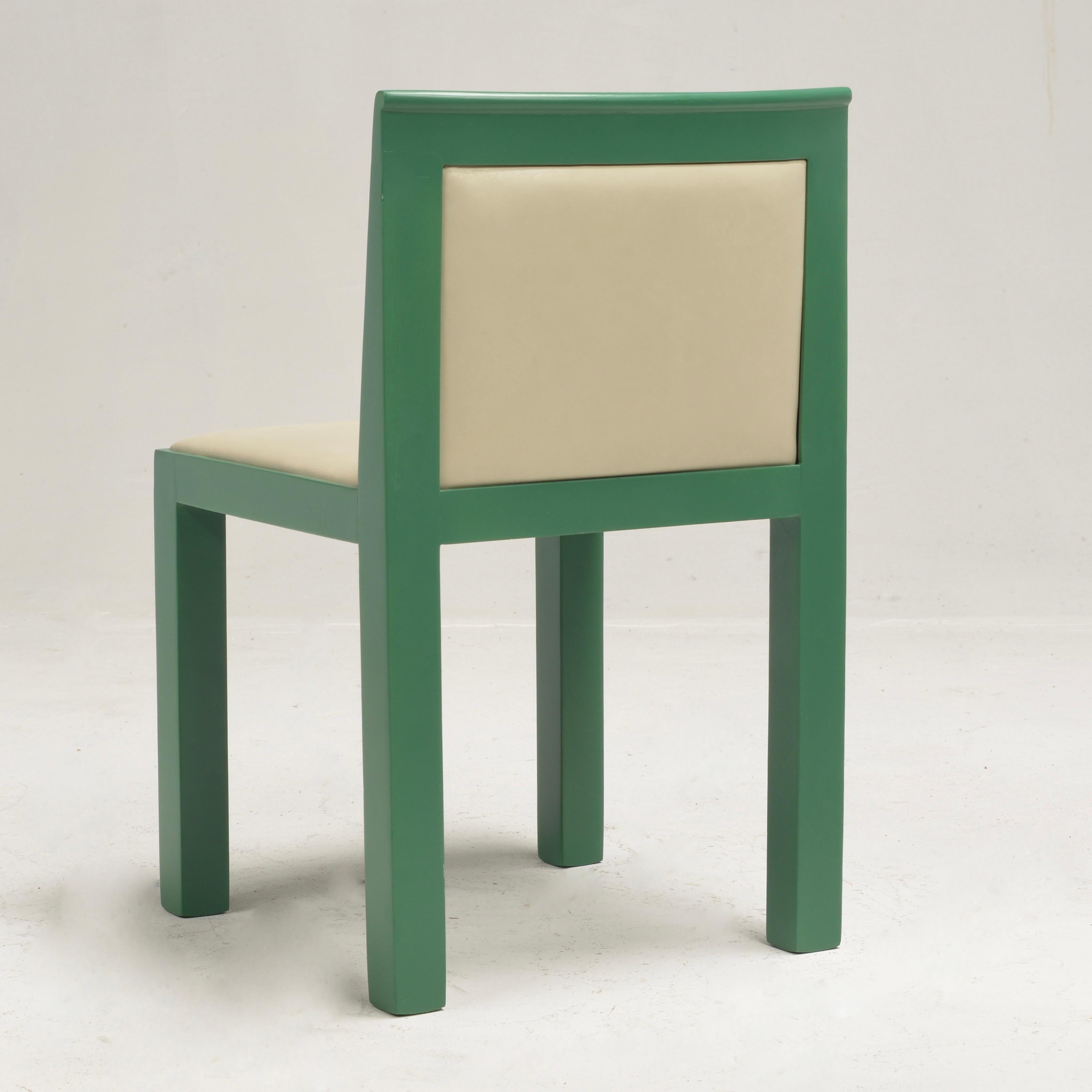 Italian Aldo Rossi 'Teatro' Chairs for Molteni in Green For Sale