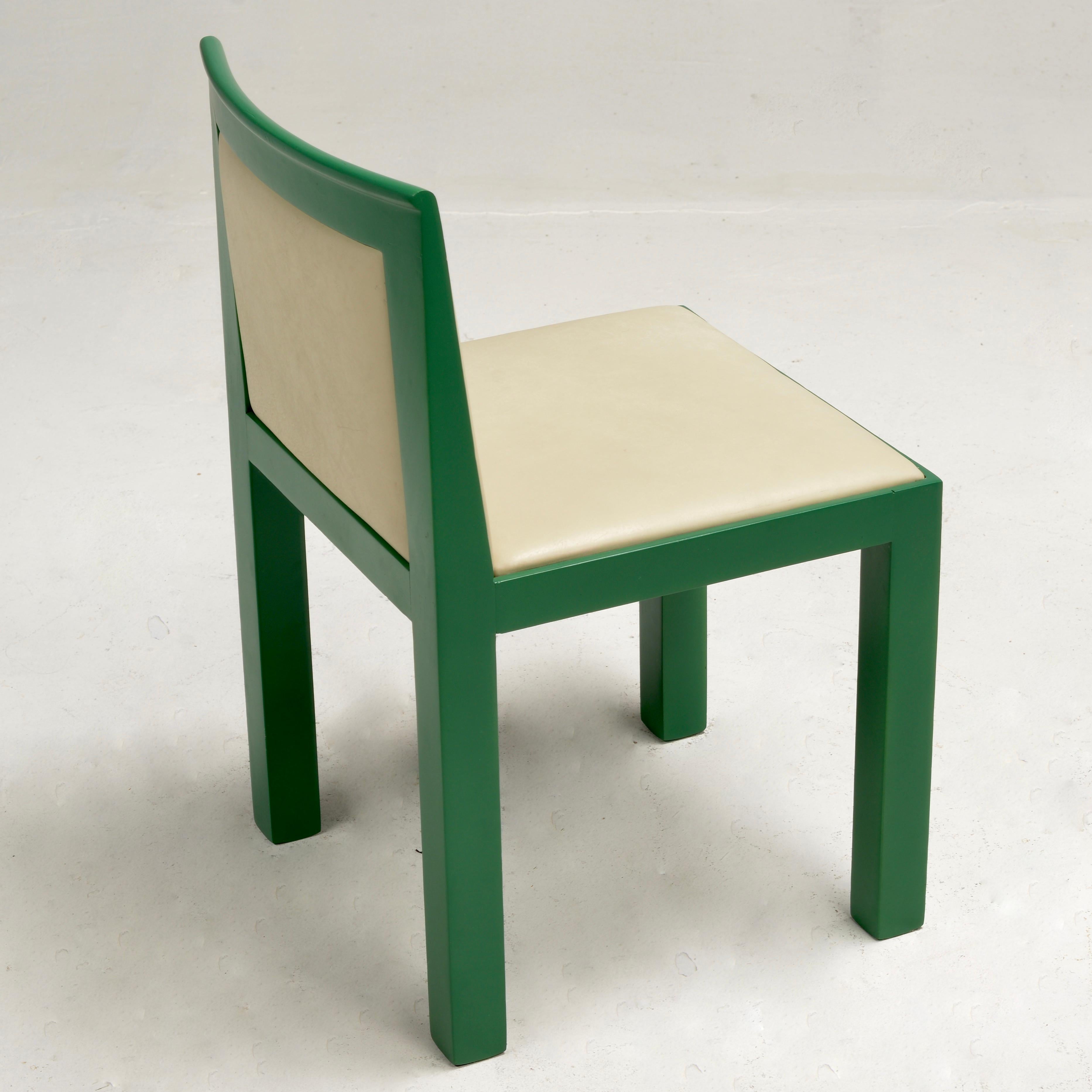 Aldo Rossi 'Teatro' Chairs for Molteni in Green In Good Condition For Sale In Los Angeles, CA