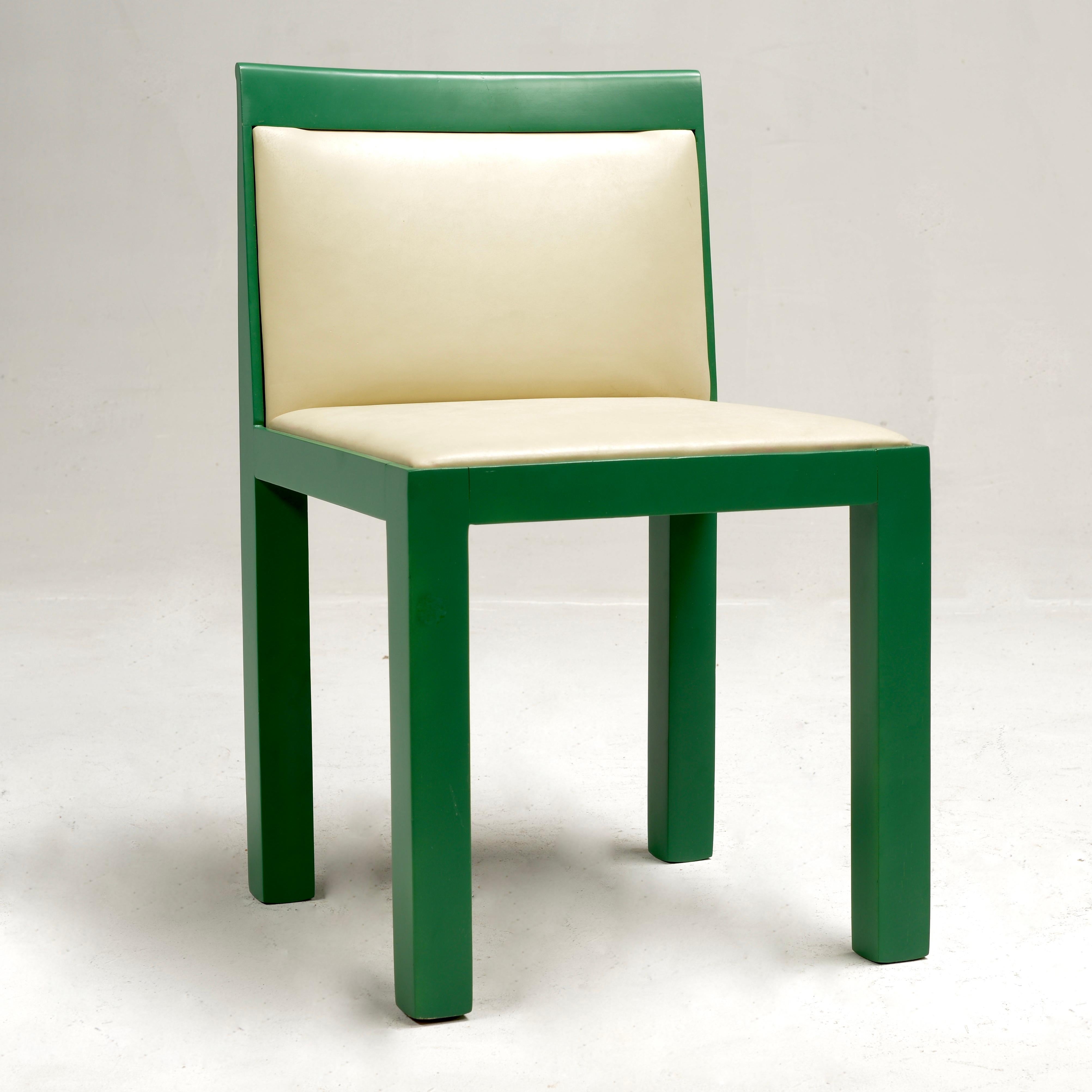 Late 20th Century Aldo Rossi 'Teatro' Chairs for Molteni in Green For Sale