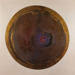 Vintage Cosmic acrylic abstract painting, by photographer Aldo Sessa