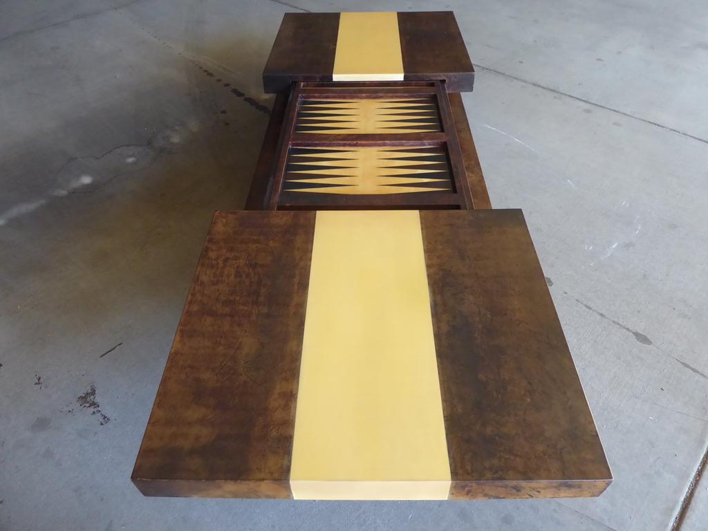 Aldo Tura Backgammon Coffee Table/Games Table, 1970s 8