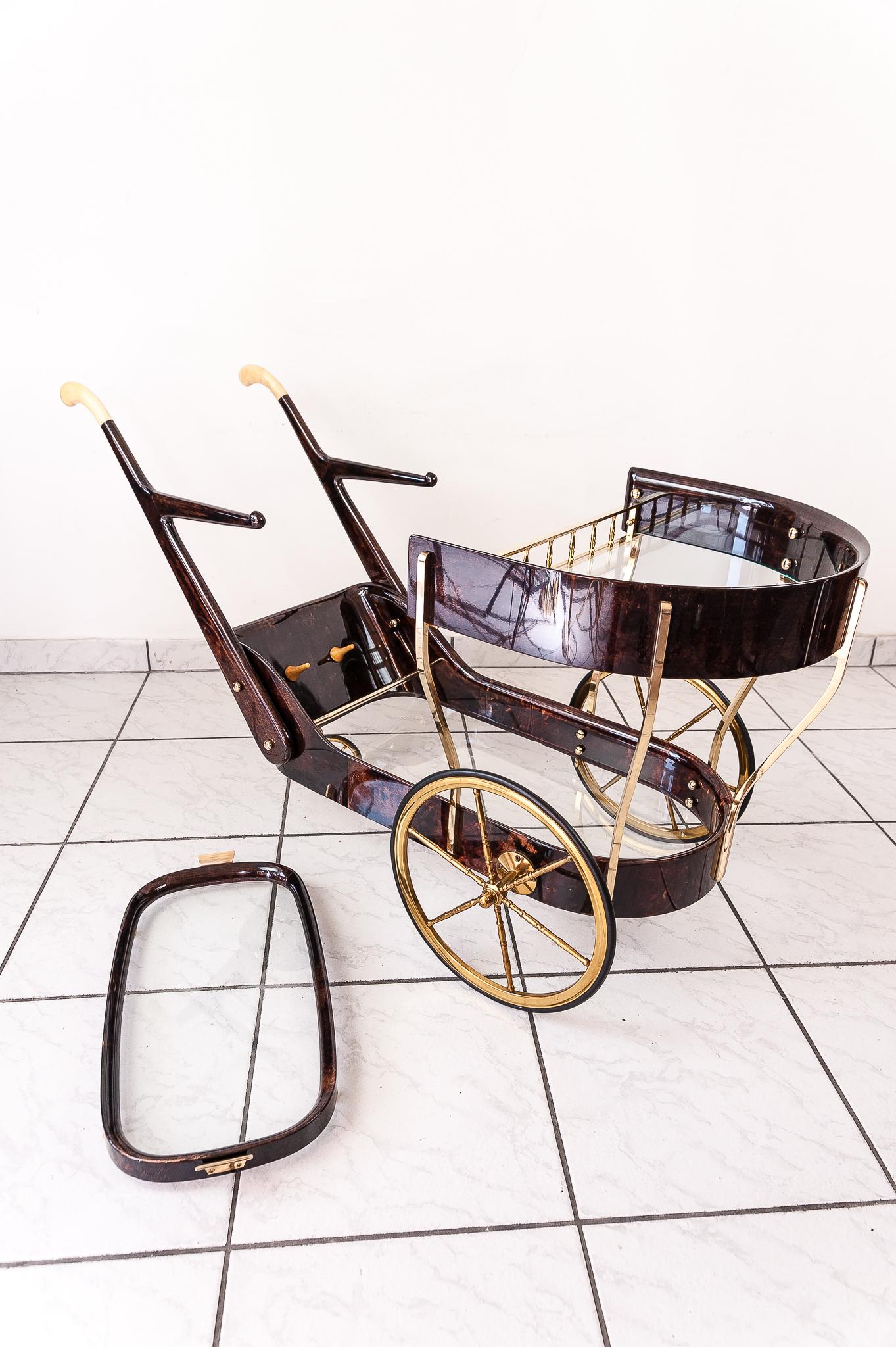 Brass Aldo Tura Bar Cart