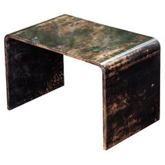 Aldo Tura Brown Ziegenleder Form Beistelltisch 1975