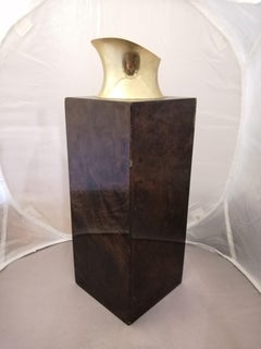 Aldo Tura Brown Goatskin Pitcher