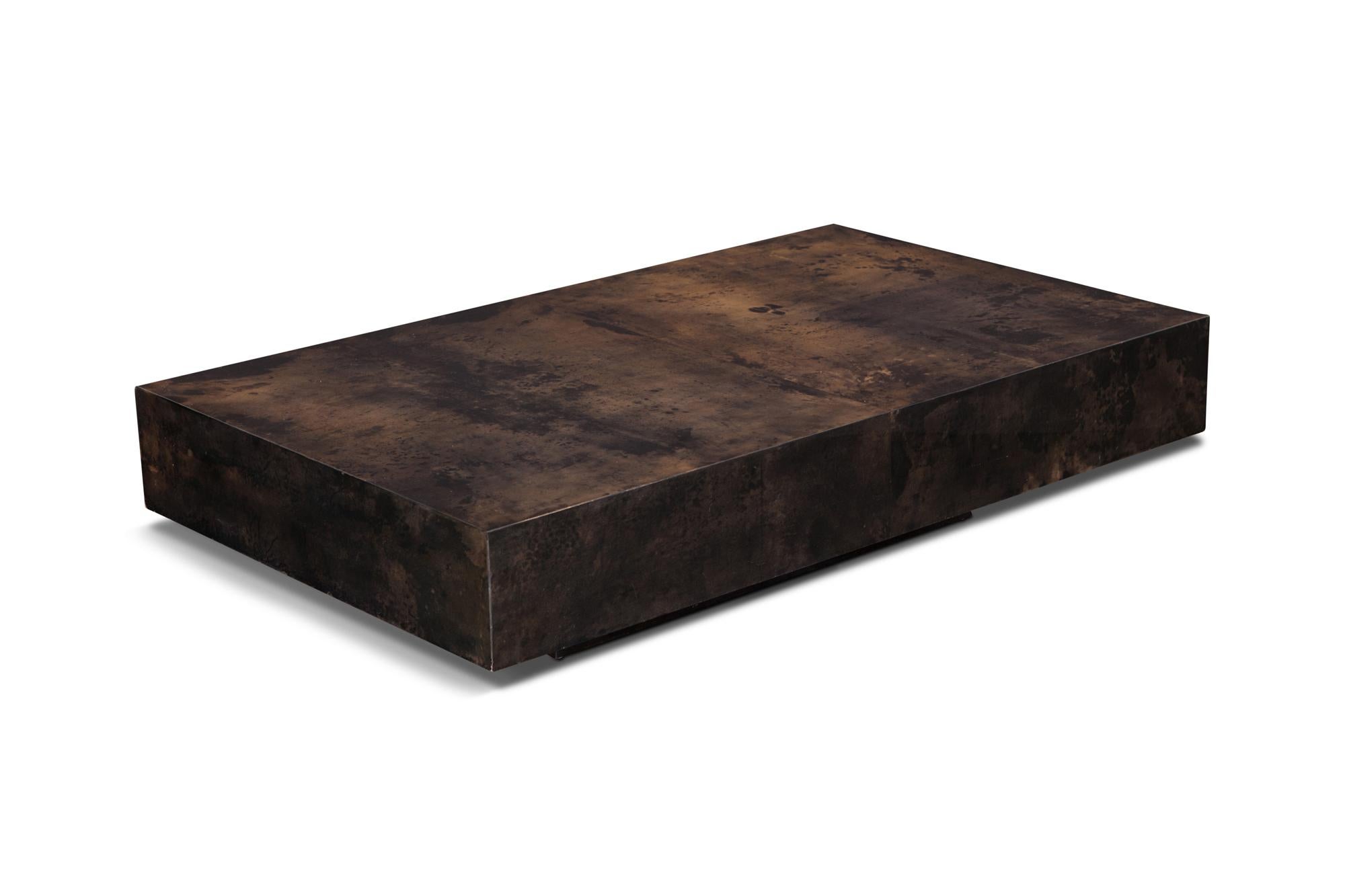 Goatskin Aldo Tura Coffee Table, Extra Large Model, 1970s