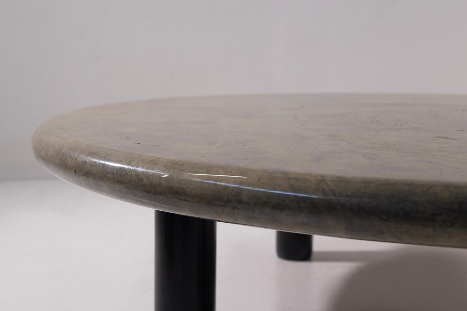 Aldo Tura Coffee table in parchment In Good Condition For Sale In Milano, IT