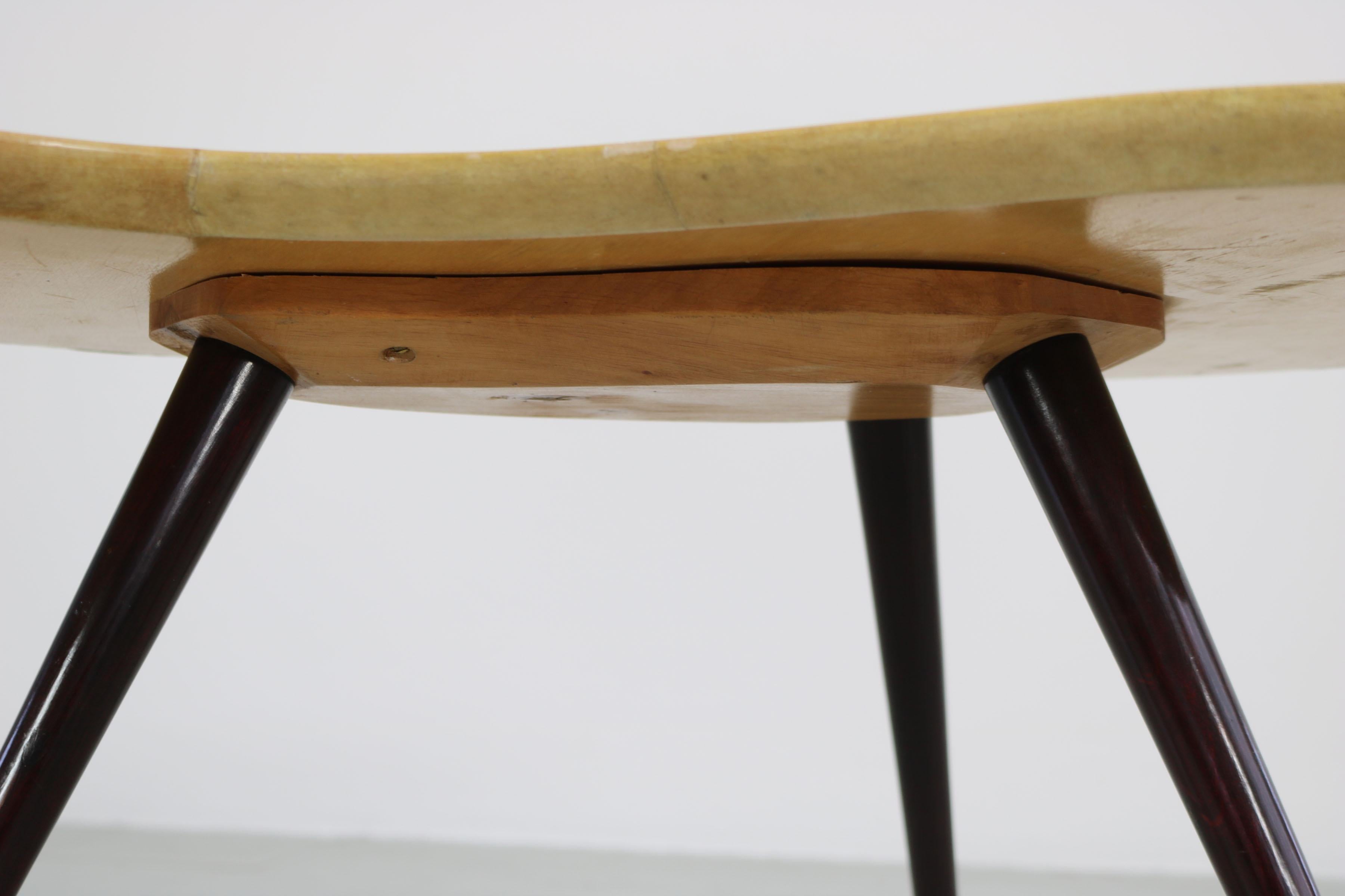 Aldo Tura, Coffee Table with Three Lacquered Wooden Legs, Italy, 1950s 6