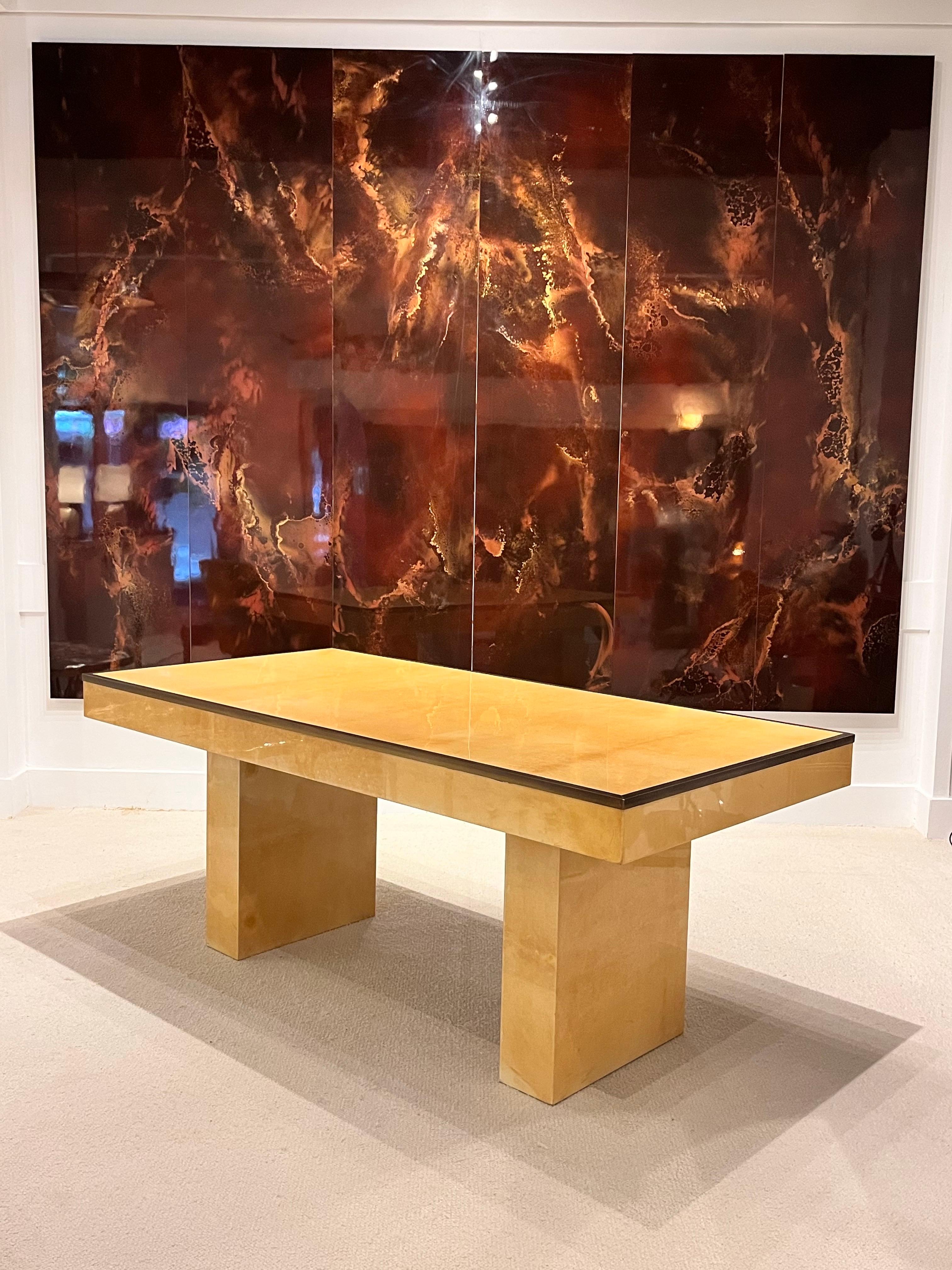 Aldo Tura Desk Goatskin Desk , Italy 1çèà For Sale 8