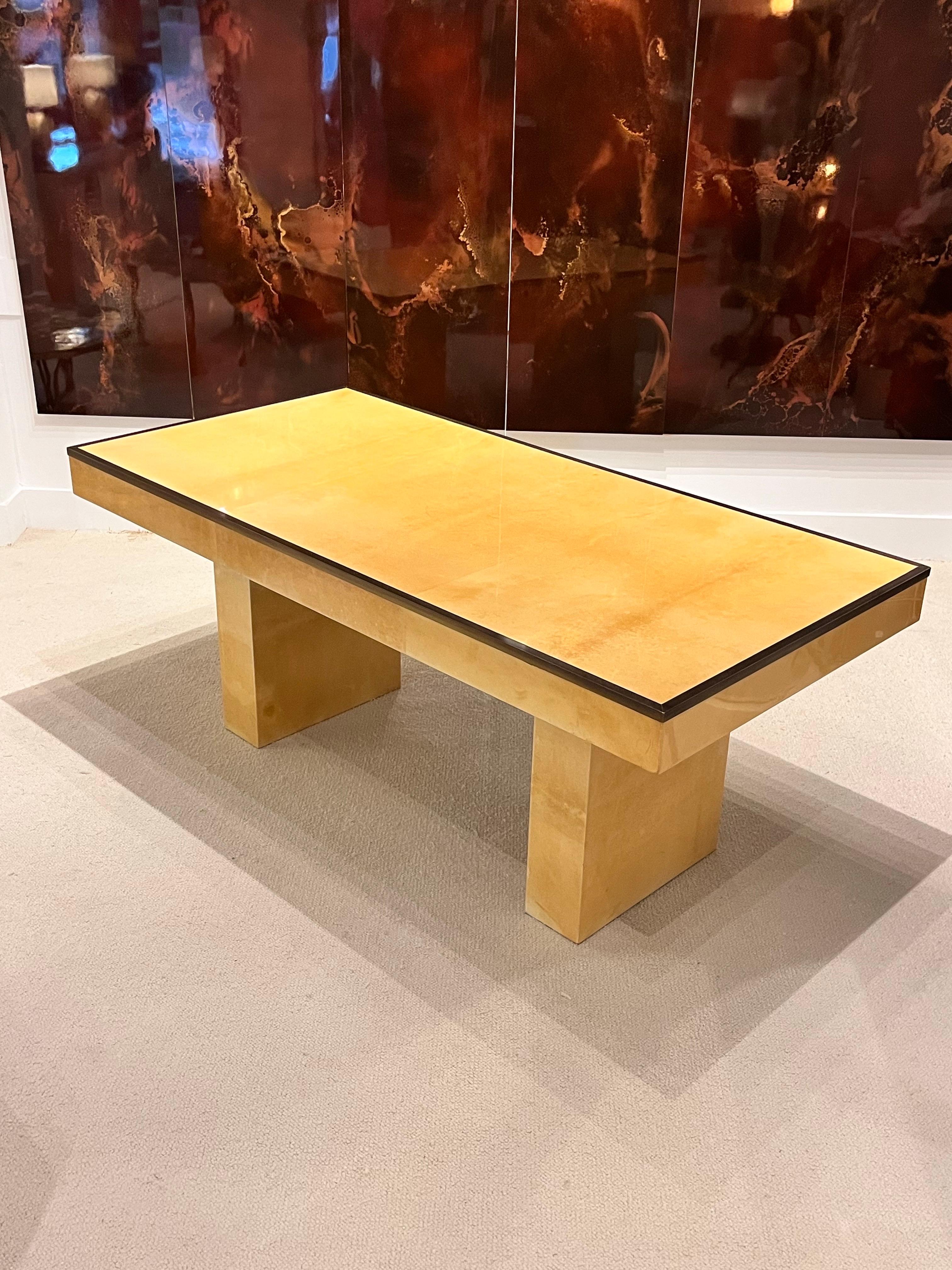 Aldo Tura Desk Goatskin Desk , Italy 1çèà For Sale 9