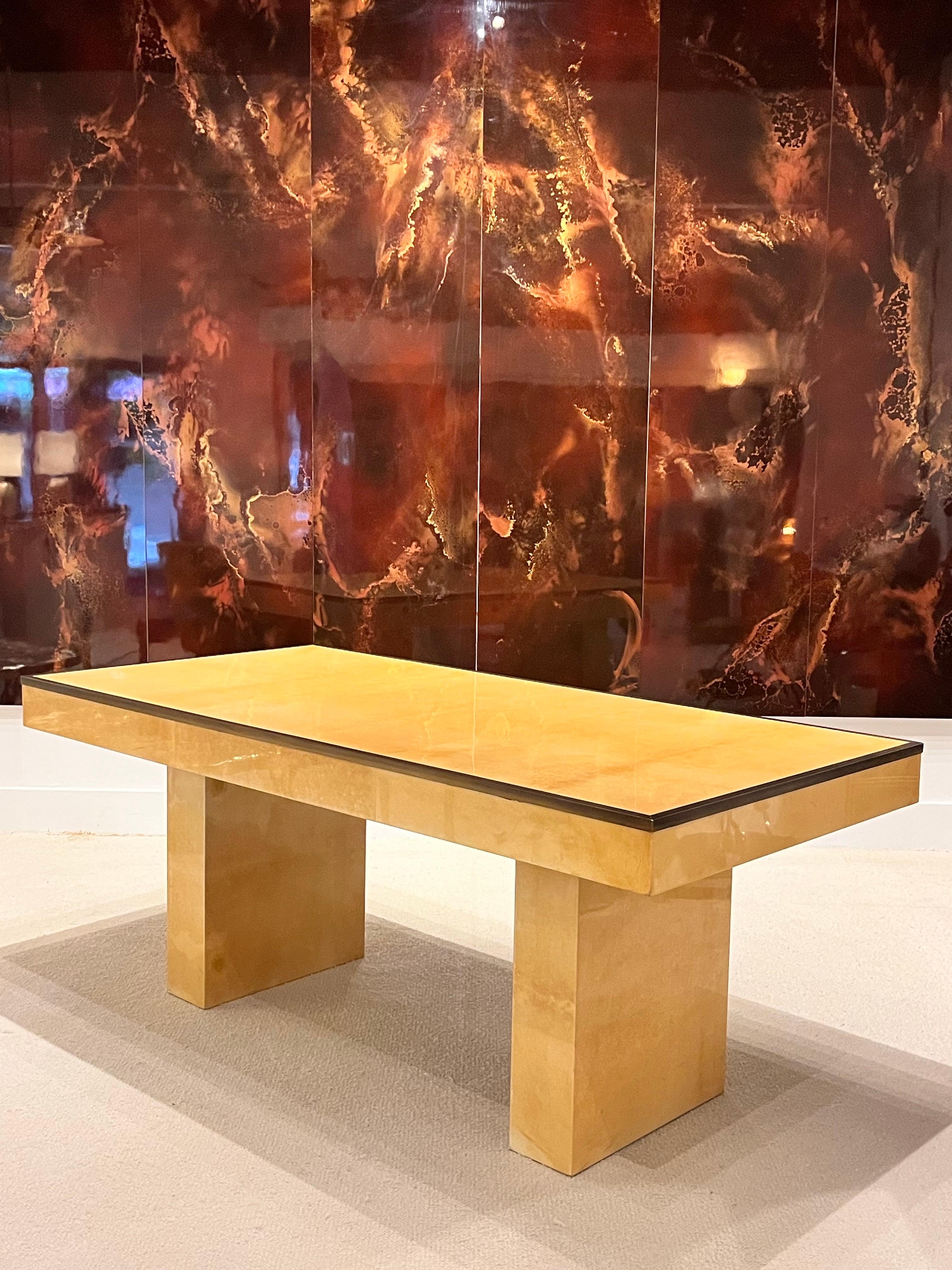 Aldo Tura Desk Goatskin Desk , Italy 1çèà For Sale 12