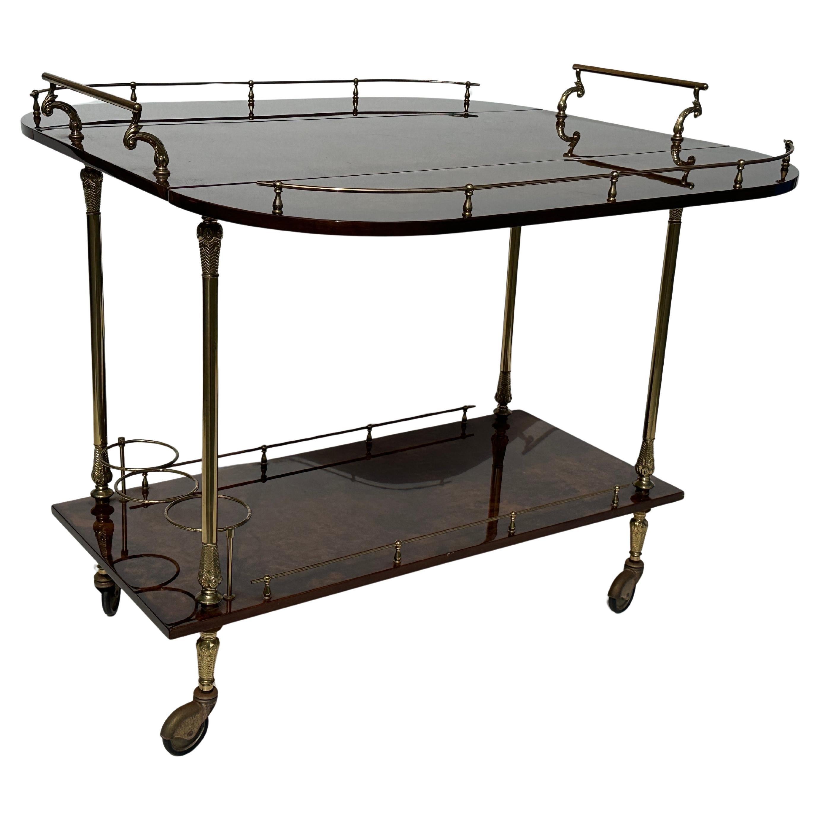 Aldo Tura Drop Leaf Barwagen