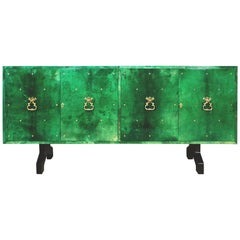 Aldo Tura Emerald Goatskin Sideboard