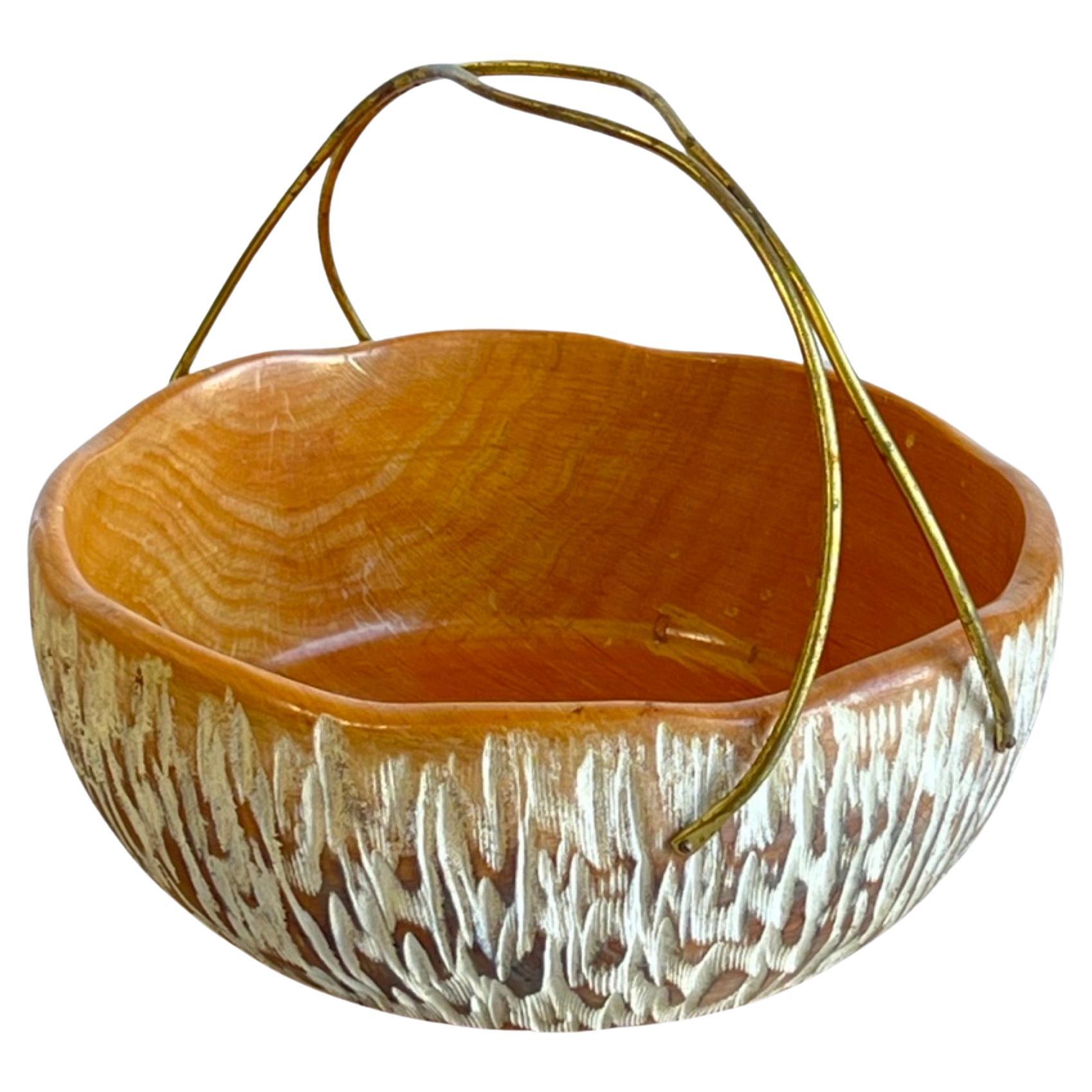 Aldo Tura for Macabo Cusano Carved Bowl For Sale