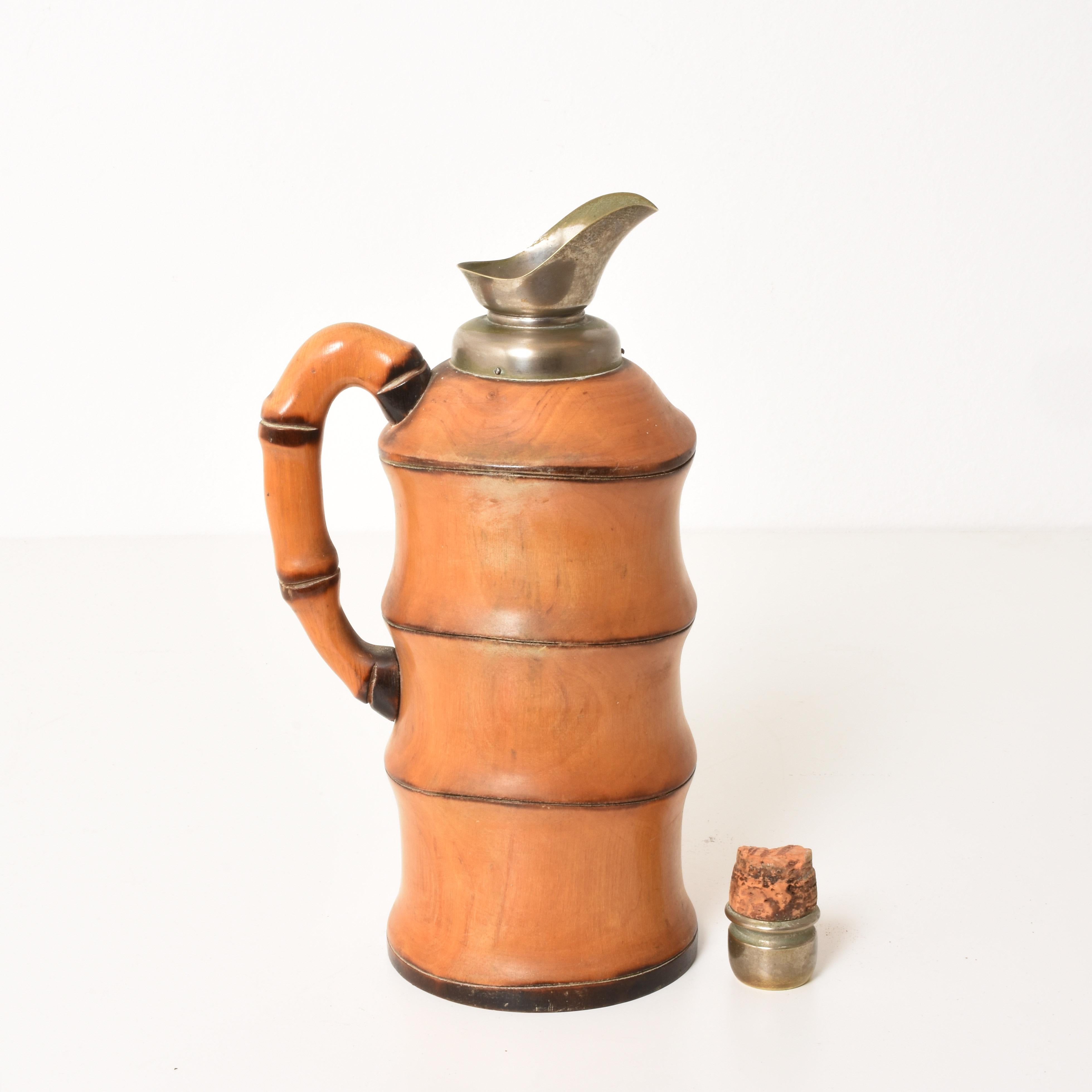 Italian Aldo Tura for Macabo Cusano Milanino, Milano, Italy, 1950s, Bamboo Thermos