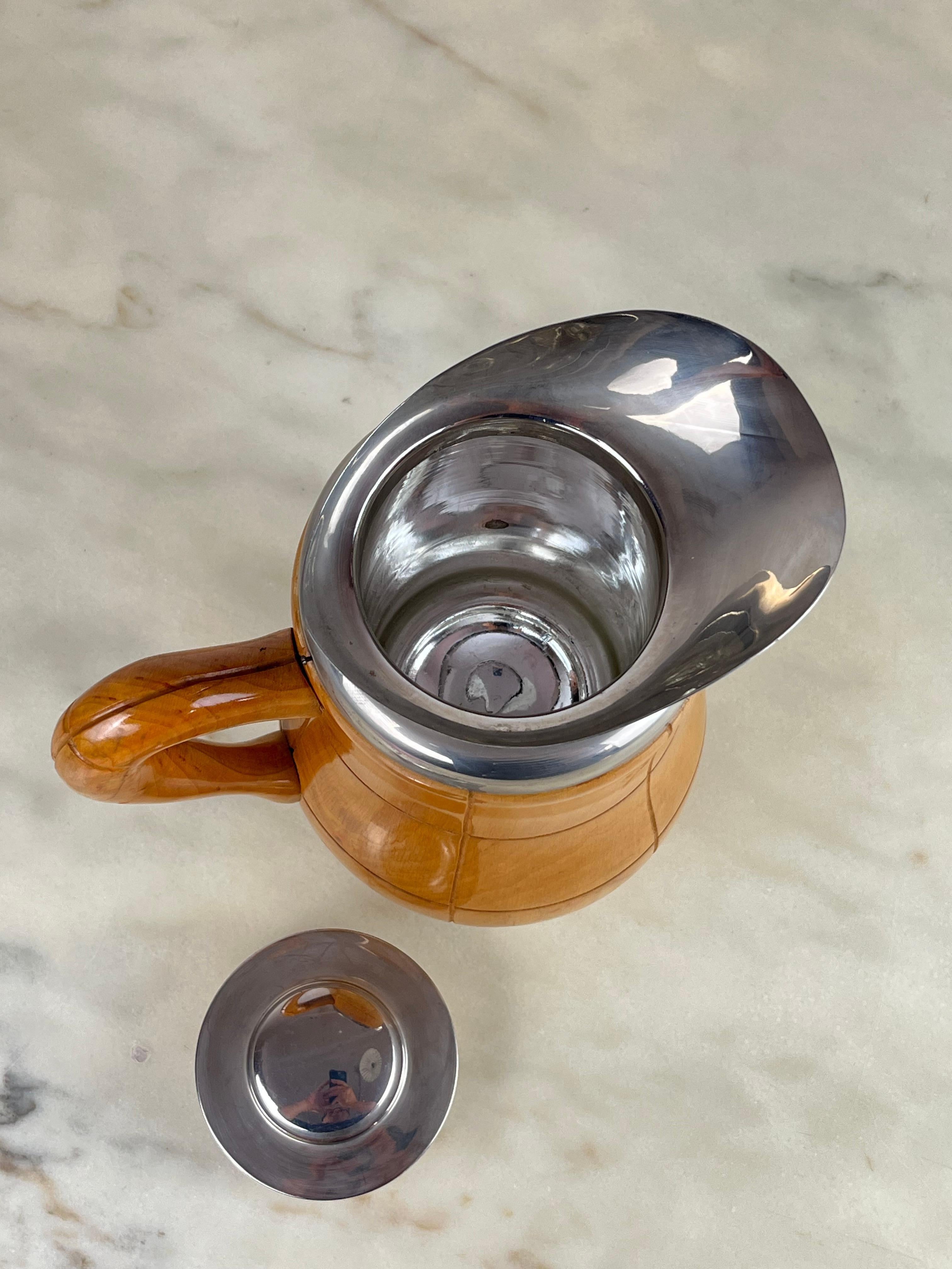 Mid-20th Century Aldo Tura for Macabo Milano Mid-Century  Thermos Decanter in walnut wood 1950s For Sale