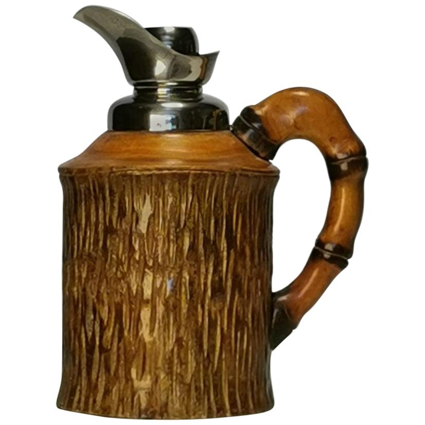 Aldo Tura for Macabo, Thermos Bamboo Decanter, Milan, Italy, 1950s