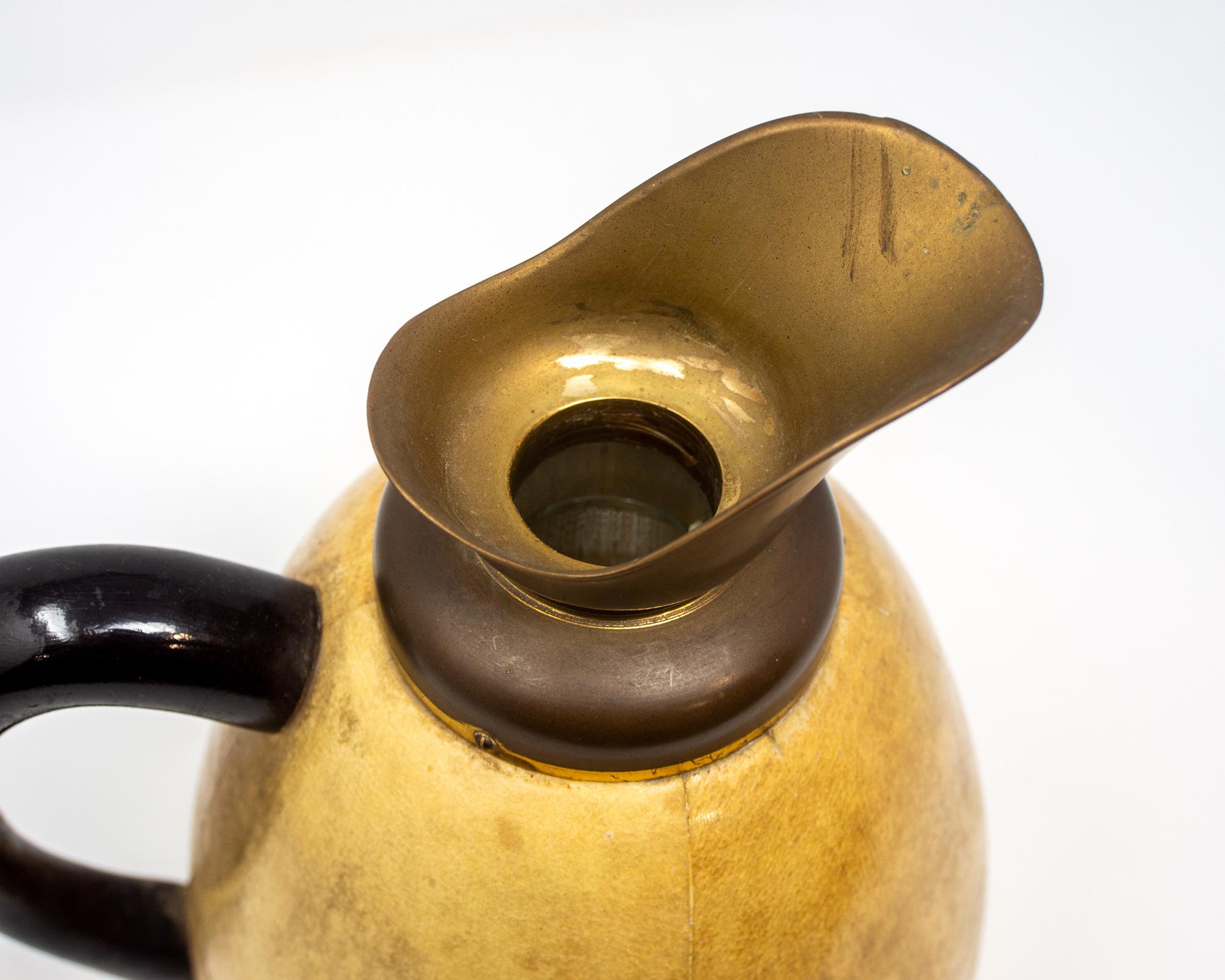 Aldo Tura for Macabo Vellum and Brass Pitcher 3