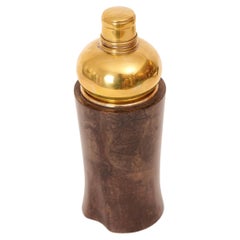 Vintage Aldo Tura Goatskin and Brass Cocktail Shaker