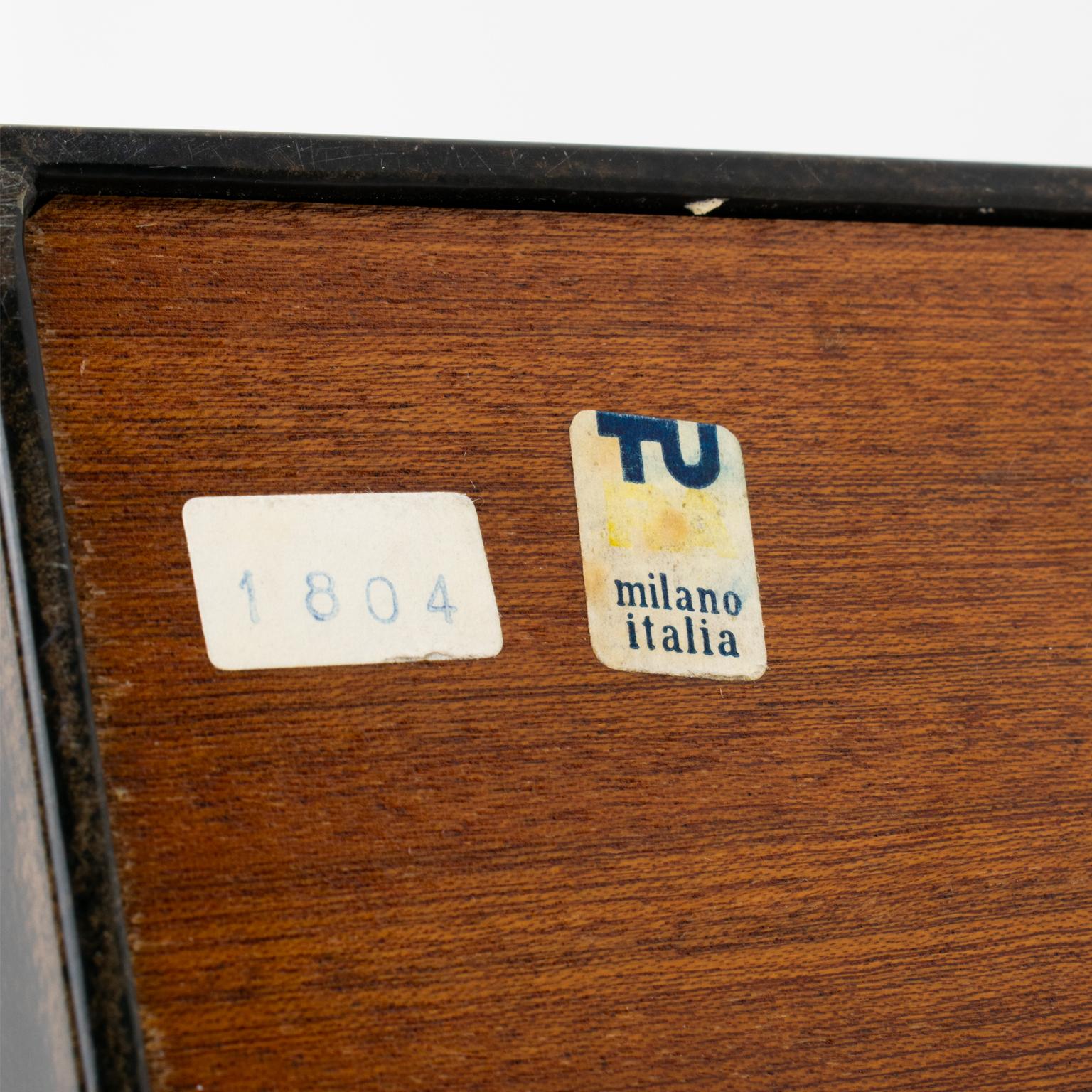Secchiello per il ghiaccio in pelle di capra e metallo cromato di Aldo Tura, circa 1960 in vendita 6