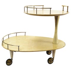 Aldo Tura Goatskin Bar Cart