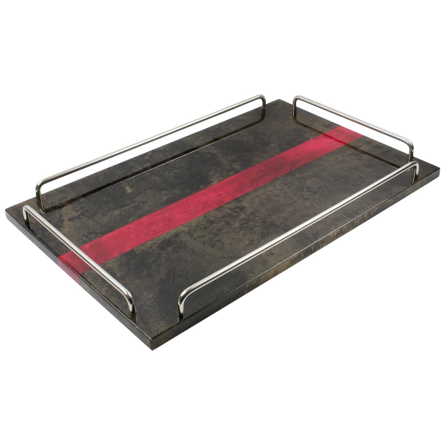 Aldo Tura Goatskin Barware Tray