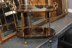 Aldo Tura Goatskin Cocktail Cart