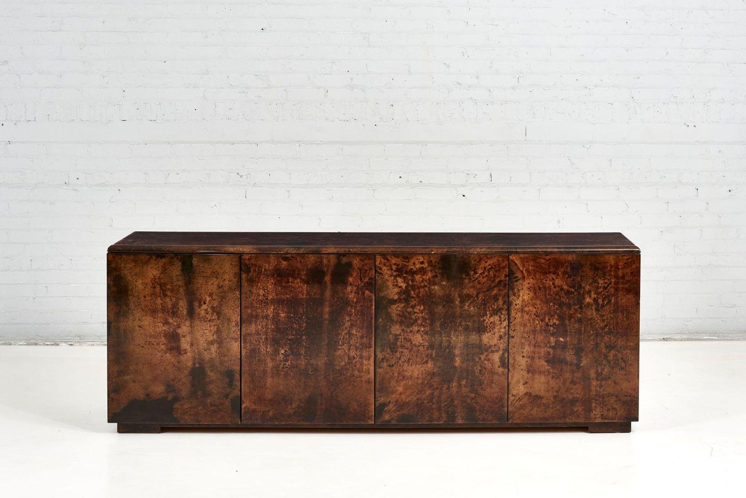 Aldo Tura Goatskin Credenza, Italy 1960.