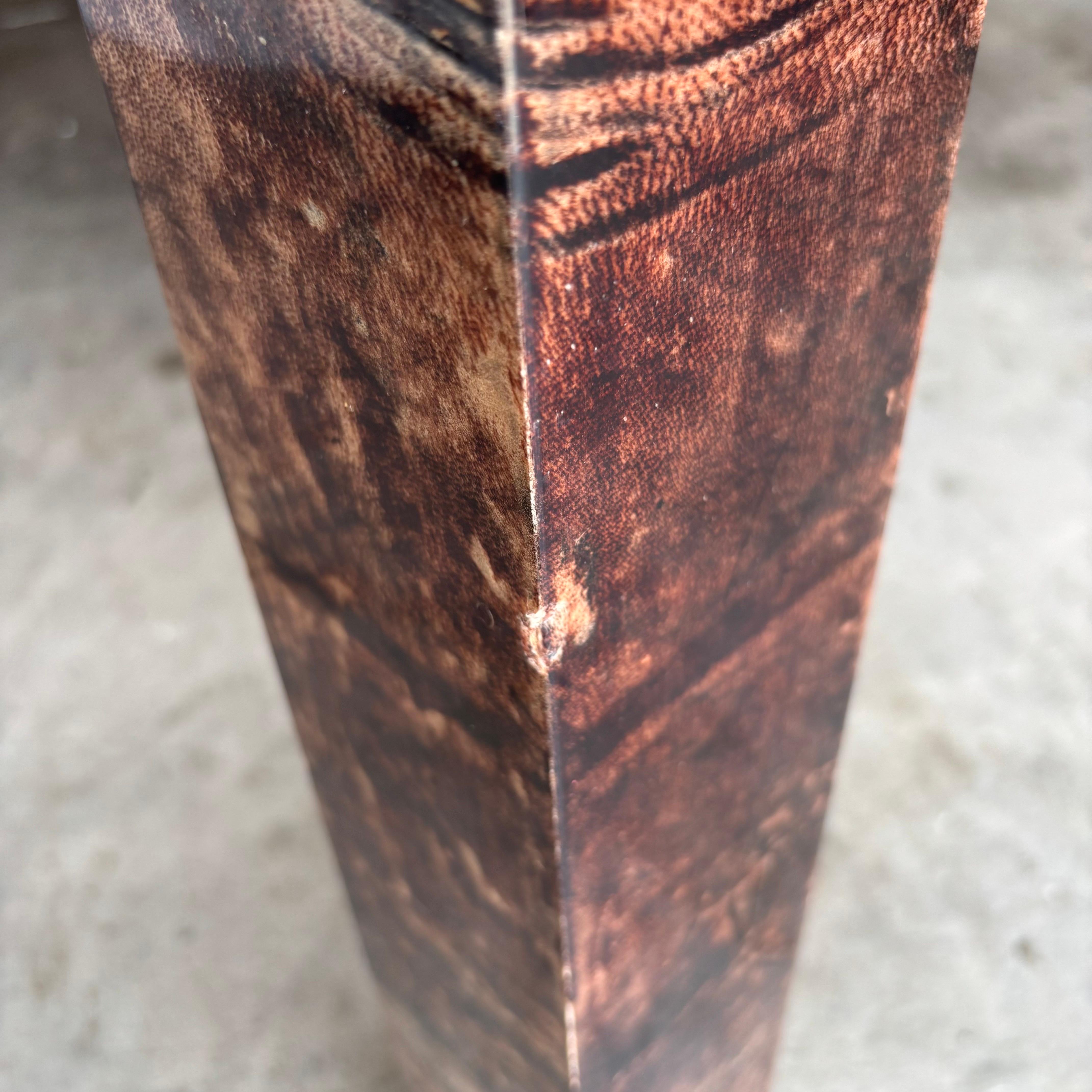 Mesa de comedor de piel de cabra Aldo Tura, Milán, años 60 en venta 6