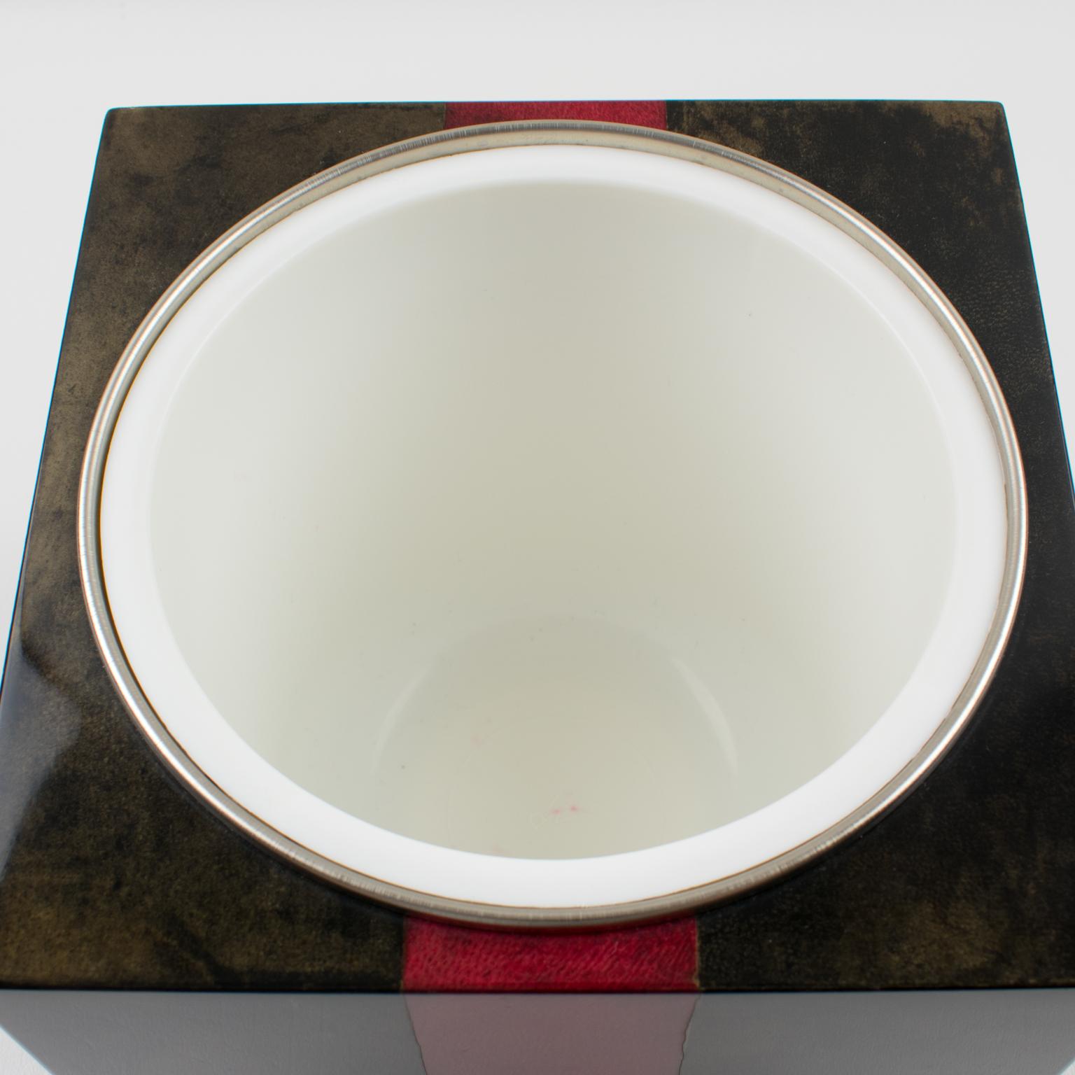 Mid-20th Century Aldo Tura Goatskin Ice Bucket
