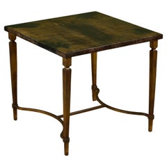 Mesa auxiliar de piel de cabra lacada Aldo Tura