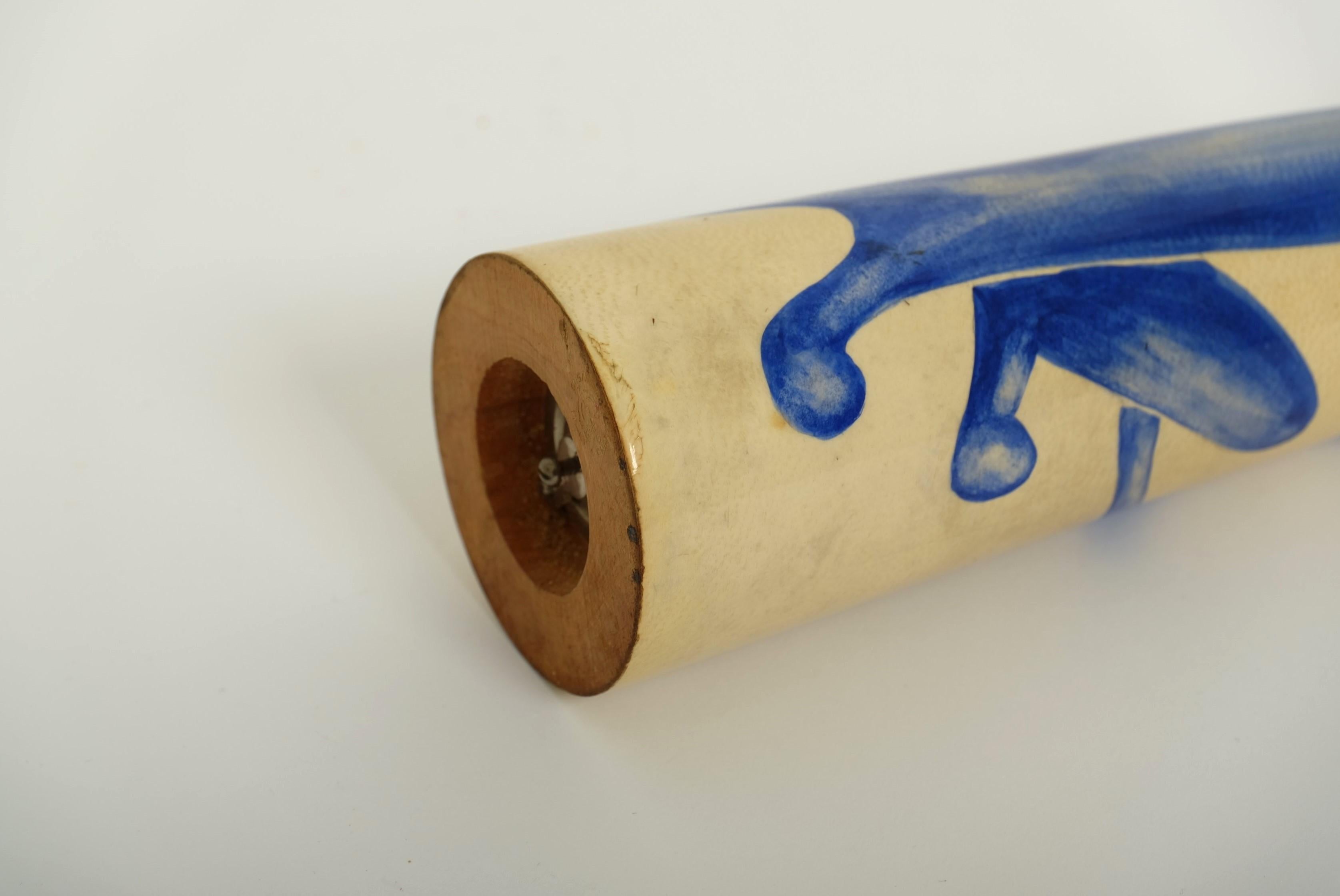 Sculptural Goatskin Pepper Mill Blue Cat by Aldo Tura for Macabo, Italy 1960s For Sale 12