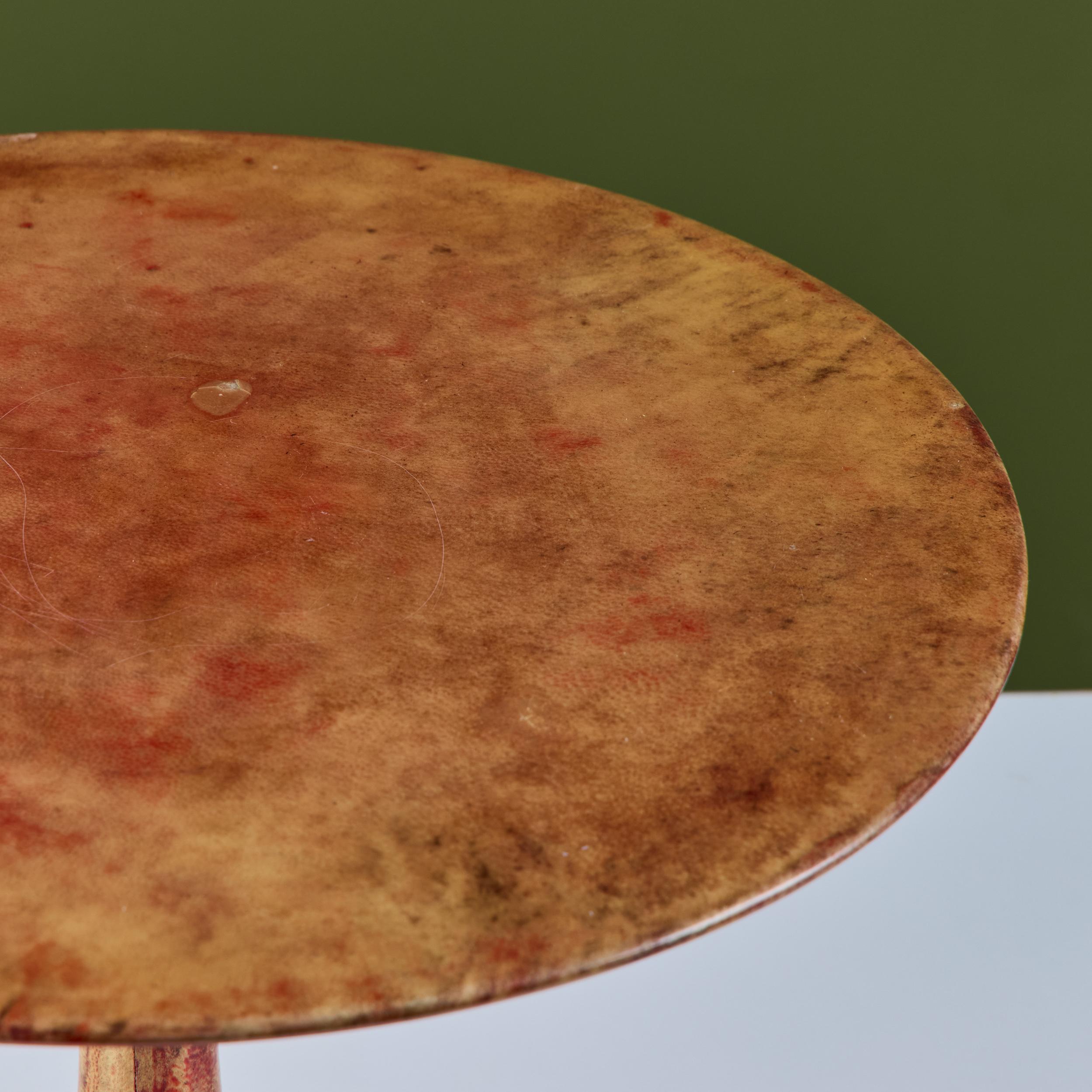 Aldo Tura Goatskin Tulip Side Table For Sale 5