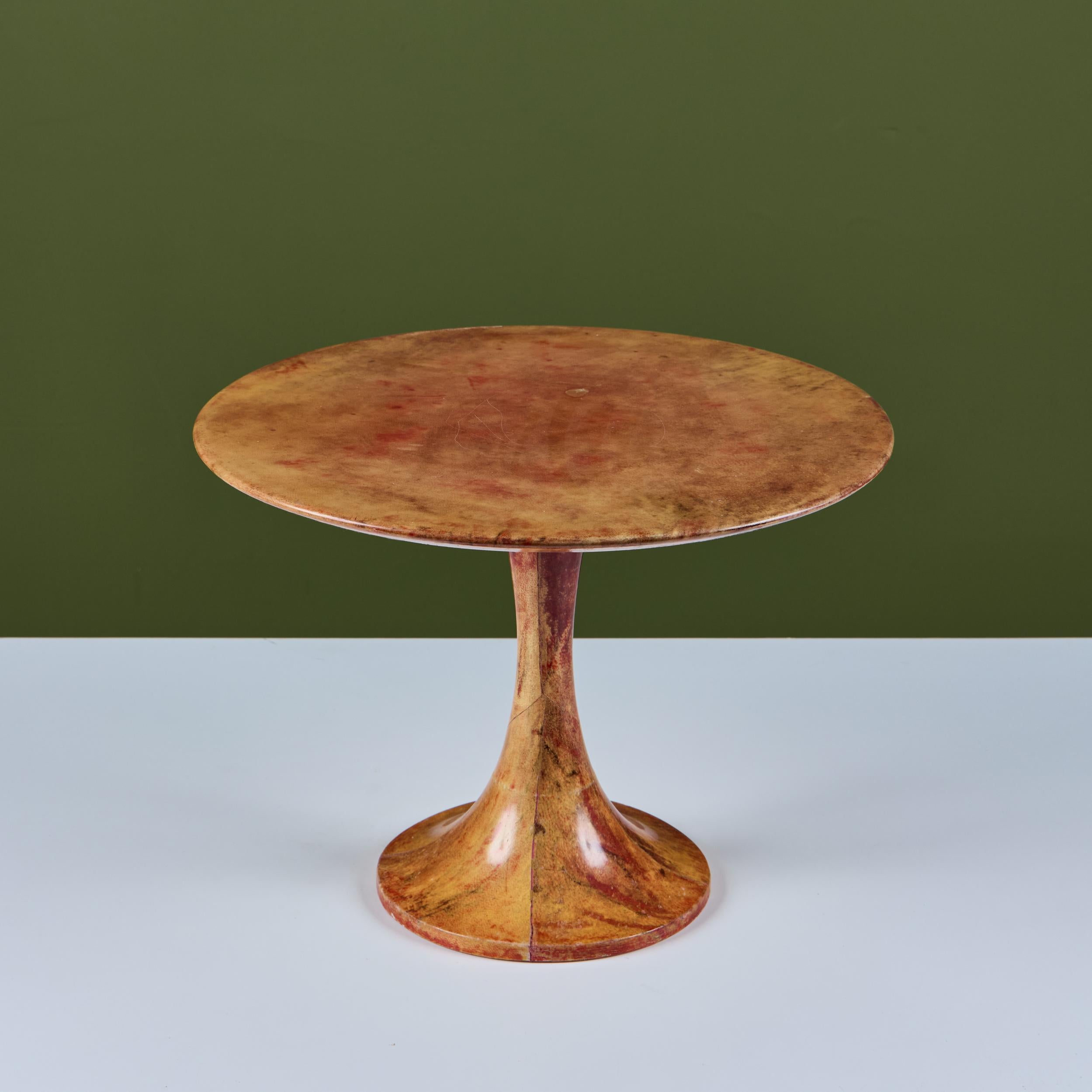 Aldo Tura Goatskin Tulip Side Table For Sale 7