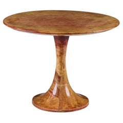 Aldo Tura Goatskin Tulip Side Table