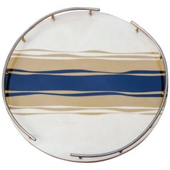 Aldo Tura Goatskin Zebra Style Tray