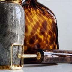 Aldo Tura gold plate and lacquer bottle opener