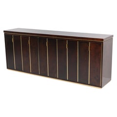 Retro Aldo Tura High End Credenza in Brass and Lacquered Parchment